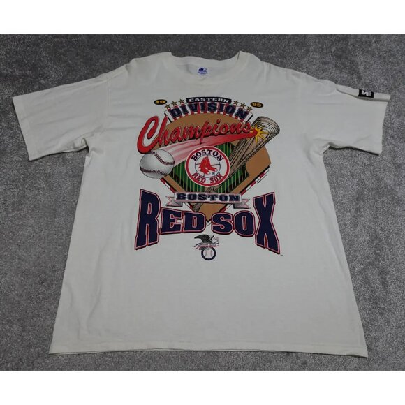 Vintage Single Stitch Adult Shirt 1995 Boston Red Sox Eastern Division Champions - Picture 1 of 12